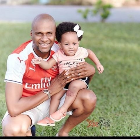 Anyaso with his firstborn daughter Zala