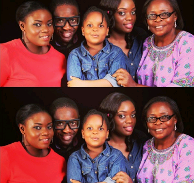 Bisola, her siblings, her daughter and mum