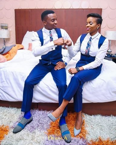 Groom, Ayo with twin sister Ayodle