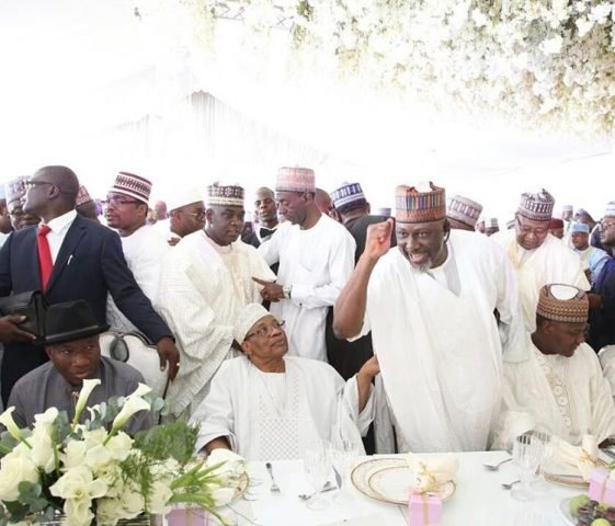Dino Melaye saluting IBB and others at the event