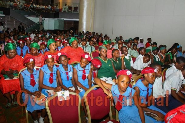 School children at the event