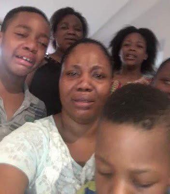 Evans’ Wife, Five Kids Cry & Beg Nigerians To Have Mercy (Photos)