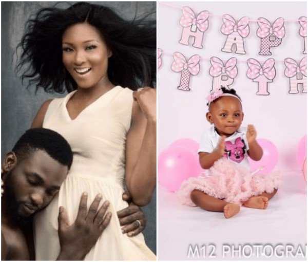 Gbenro & Osas Ajibade Celebrate Baby With Adorable Photos As She Clocks One