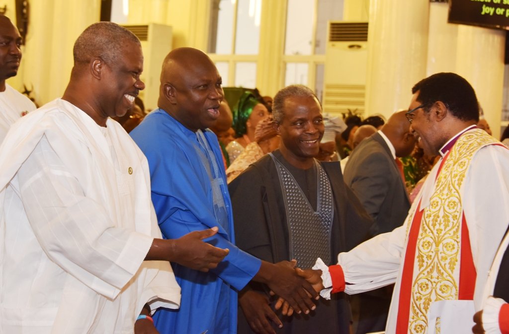 Photos: Gov Ambode At 80th Birthday Thanksgiving Service Of Gen TY Danjuma (Rtd)