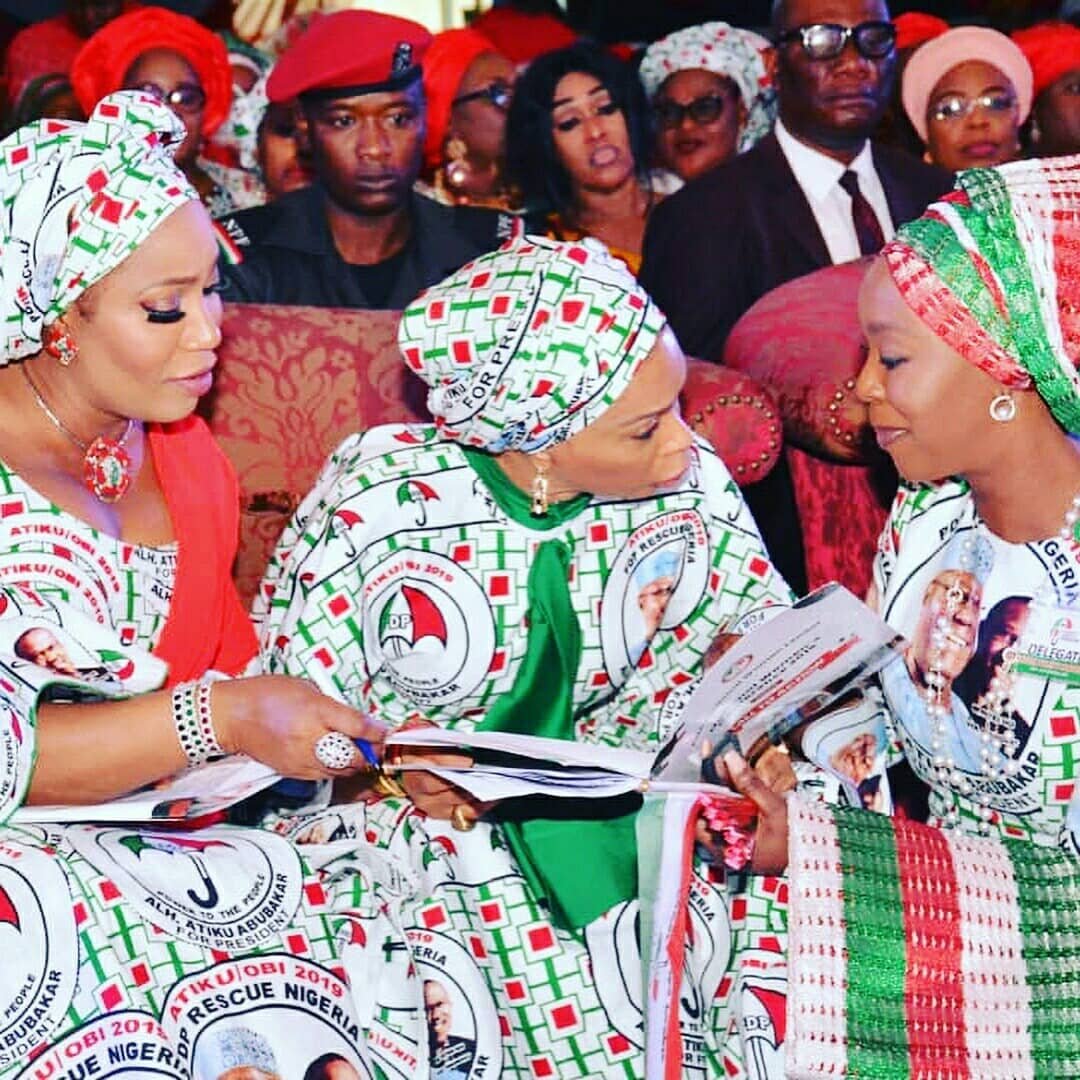Atiku’s Fourth Wife, Jennifer Douglas Takes Over Campaign…Storms Lagos (Photos)