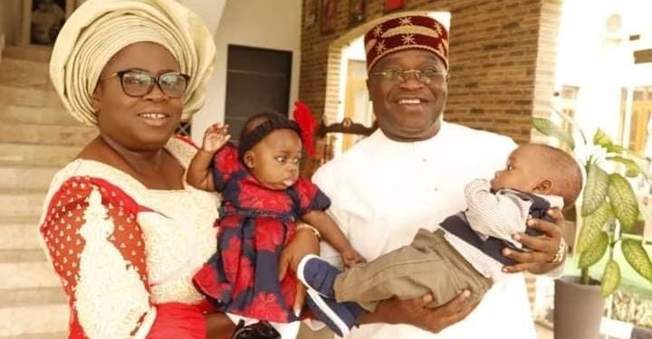 Gov Ikpeazu, Wife Dedicate Twins (Photos)