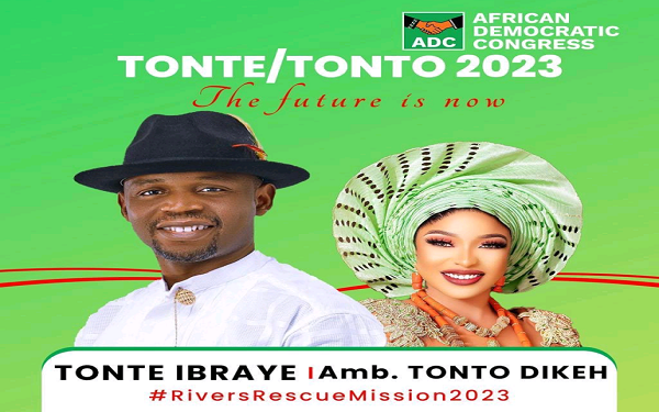 Tonto Dikeh Now Active Politician, Emerges Running mate To ADC Candidate