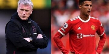 Cristiano Ronaldo Celebrates While David Moyes Questions Manchester United's 1-0 win against West Ham