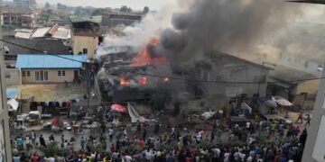 Fire Destroys Popular Tejuosho Market In Lagos
