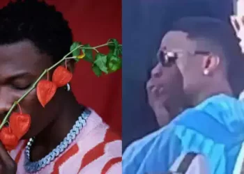 Moment Wizkid Sheds Tears At The Wake-Keep Of His Mom