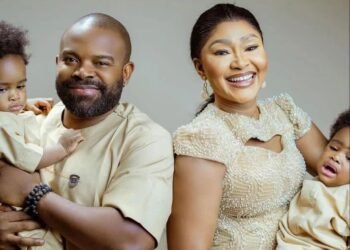 Gabriel Afolayan Flaunts Wife, Lovely Twins