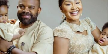Gabriel Afolayan Flaunts Wife, Lovely Twins