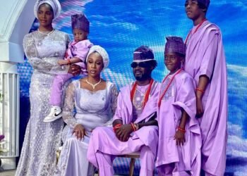 Tiwa Savage’s Ex, TeeBillz, Wife,  Kenea Udoh Cause Stir With Public Display Of Affection At Mum’s Burial