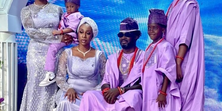 Tiwa Savage’s Ex, TeeBillz, Wife,  Kenea Udoh Cause Stir With Public Display Of Affection At Mum’s Burial