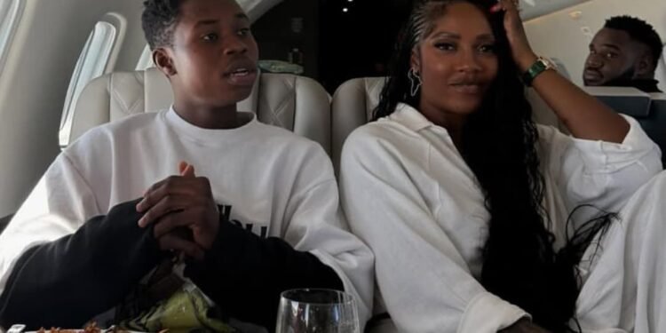 Tiwa Savage Hosts TikToker Peller On Private Jet (Photos)