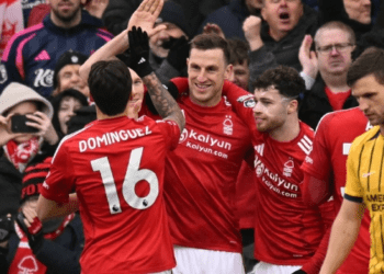 Premier League: Chris Wood Nets Hat-Trick As Nottingham Forest Humiliate Brighton 7-0