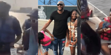 Drama As 2Face’s Lover Natasha Osawaru Spotted On Family Boat Trip With His Children