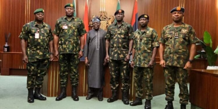 Tinubu Decorates New Service Chiefs Following Military Reshuffle