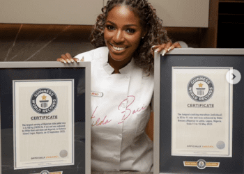 Hilda Baci Receives Second Guinness Plaque For Record-Breaking Jollof Rice Cookout