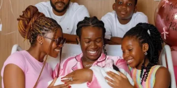 Comedian Real Warri Pikin Celebrates Arrival Of Third Child With Husband