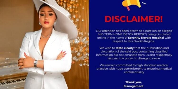 Regina Daniels Reacts After Mental Health Facility Denies Leaking Her Alleged Medical Report