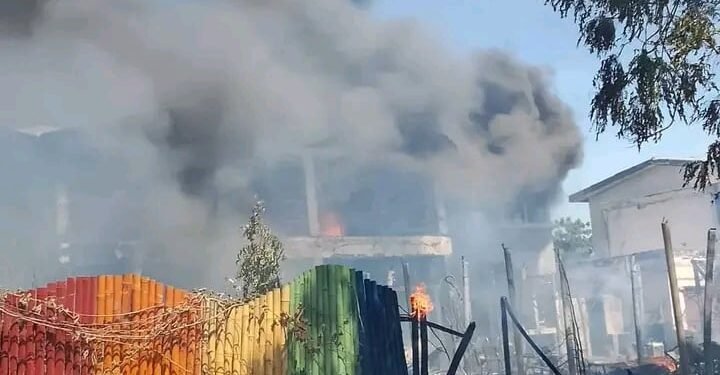 Fire Guts Popular Restaurant in Borno