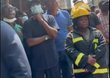 Sanwo-Olu Monitors Rescue Efforts After Lagos High-Rise Fire Injures Seven