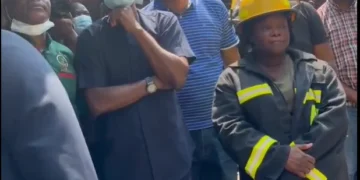 Sanwo-Olu Monitors Rescue Efforts After Lagos High-Rise Fire Injures Seven