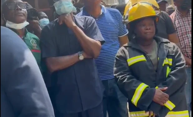 Sanwo-Olu Monitors Rescue Efforts After Lagos High-Rise Fire Injures Seven