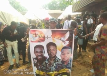 Tears As Three Siblings Killed In Lagos Fire Are Buried In Anambra