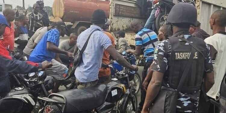 50 Motorcycles Impounded As Lagos Taskforce Clears Shanties Along Coastal Road
