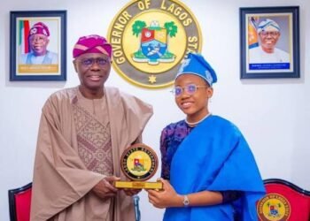 Sanwo-Olu Welcomes Spelling Bee Champion as Lagos One-Day Governor
