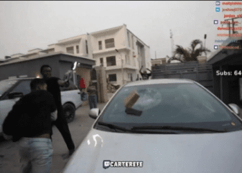 Livestream Turns Chaotic As Peller, Carter Efe Vandalise Each Other’s Cars (Video)
