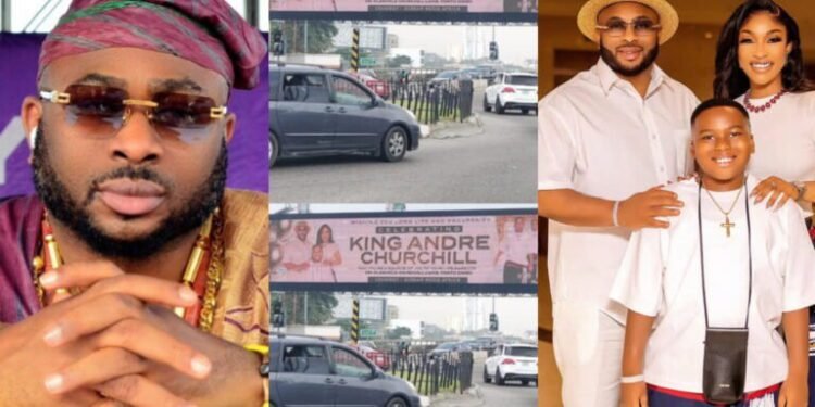 Churchill Breaks Silence On Billboard Featuring Tonto Dikeh, Says It Was Not His Idea
