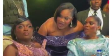 Drama As Funke Akindele Ignores Toyin Abraham At Iyabo Ojo’s Premiere (Video)