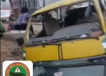 Brake Failure Leaves Four Injured As Bus Crashes Into Ditch In Lagos