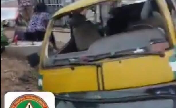 Brake Failure Leaves Four Injured As Bus Crashes Into Ditch In Lagos