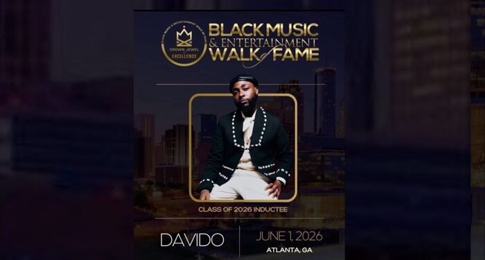 Davido Secures Spot On 2026 Entertainment Walk Of Fame