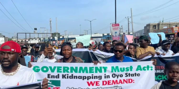 Ibadan Protesters Demand Action Over Abducted Oyo Pupils, Teachers
