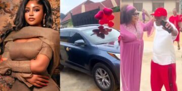 Regina Daniels Showers Father With Love, Gifts Him Luxury SUV On Birthday