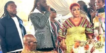 Burna Boy Pays Emotional Tribute To Grandfather Benson Idonije At 90th Birthday Celebration