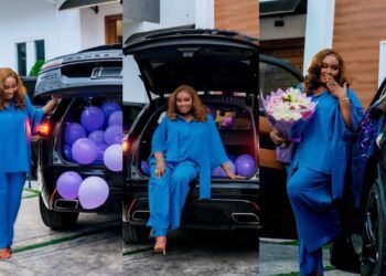Mo Bimpe Receives Range Rover From Husband Lateef Adedimeji as Push Gift