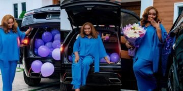 Mo Bimpe Receives Range Rover From Husband Lateef Adedimeji as Push Gift