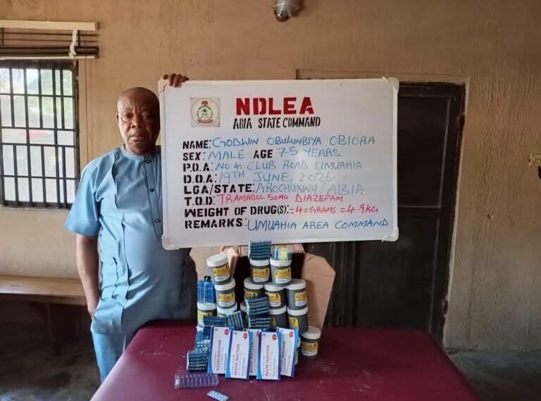 NDLEA Arrests Two Elderly Men for Allegedly Selling Drugs to Students in Abia