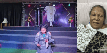 Eucharia Anunobi Kneels In Church To Appeal For Ngozi Nwosu’s Surgery Funds