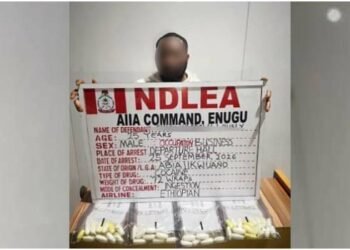 Newlywed Arrested At Enugu Airport With 72 Cocaine Wraps Bound For Portugal