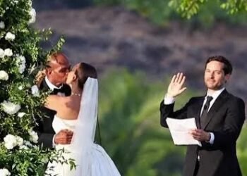 ‘Spider-Man’ Star Tobey Maguire Officiates Ex-Wife’s Wedding To Ogunlesi
