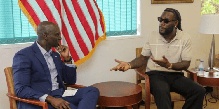 US Consul General Meets Burna Boy to Discuss Nigeria-US Creative Industry Ties