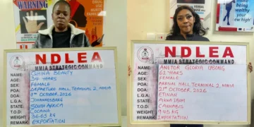 NDLEA Arrests South African Woman With 36.65kg Cocaine at Lagos Airport